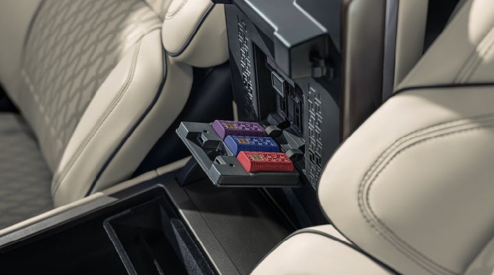 Digital Scent cartridges are shown in the diffuser located in the center arm rest. | Seekins Lincoln in Fairbanks AK