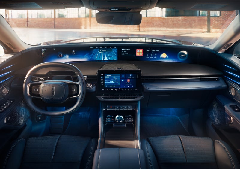 The panoramic display is shown in a 2024 Lincoln Nautilus® SUV. | Seekins Lincoln in Fairbanks AK