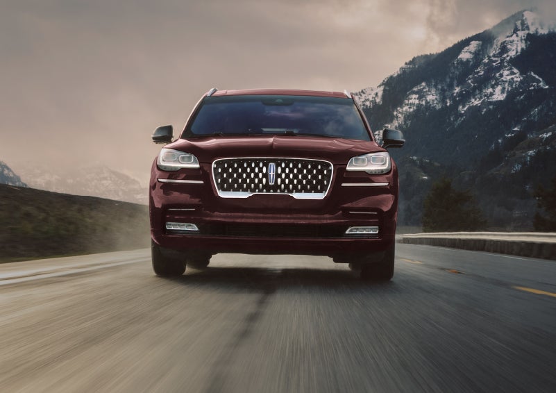 A 2024 Lincoln Aviator® SUV is shown in the Diamond Red exterior color. | Seekins Lincoln in Fairbanks AK