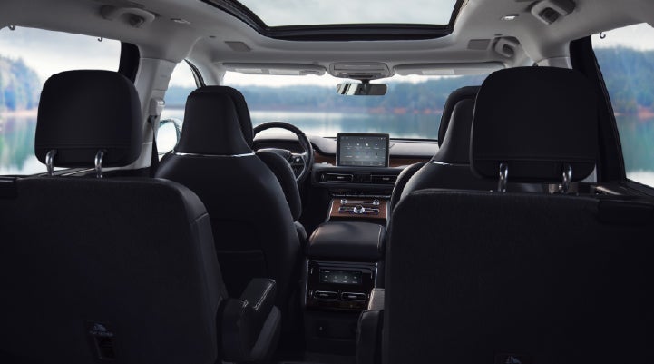 The interior of a 2024 Lincoln Aviator® SUV from behind the second row | Seekins Lincoln in Fairbanks AK