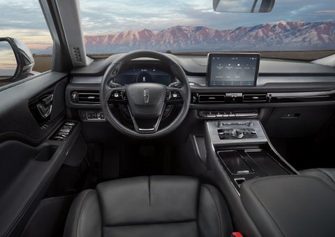 The interior of a Lincoln Aviator® SUV is shown | Seekins Lincoln in Fairbanks AK