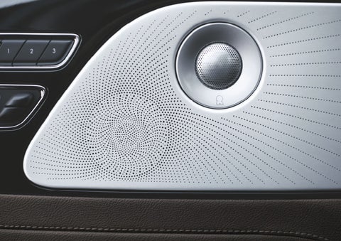 Two speakers of the available audio system are shown in a 2024 Lincoln Aviator® SUV | Seekins Lincoln in Fairbanks AK