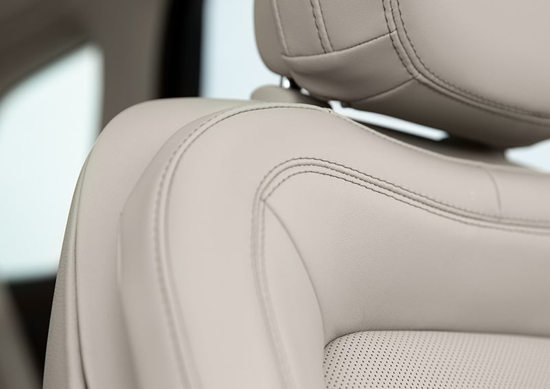 Fine craftsmanship is shown through a detailed image of front-seat stitching. | Seekins Lincoln in Fairbanks AK