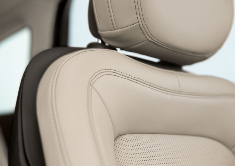 Fine craftsmanship is shown through a detailed image of front-seat stitching. | Seekins Lincoln in Fairbanks AK