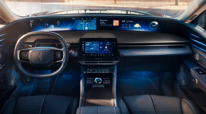 A large panoramic display is shown on the dashboard of a 2025 Lincoln Nautilus® SUV | Seekins Lincoln in Fairbanks AK
