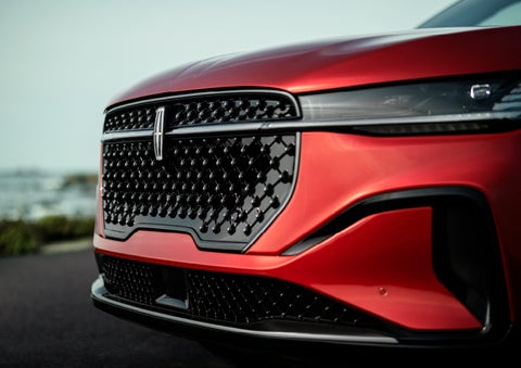 The sleek grille of a 2025 Lincoln Nautilus® SUV with the available Jet Appearance Package makes a bold statement. | Seekins Lincoln in Fairbanks AK