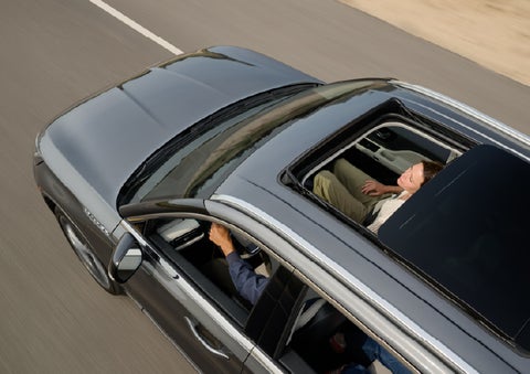 The available panoramic Vista Roof® of a 2027 Lincoln Aviator® SUV is open. | Seekins Lincoln in Fairbanks AK