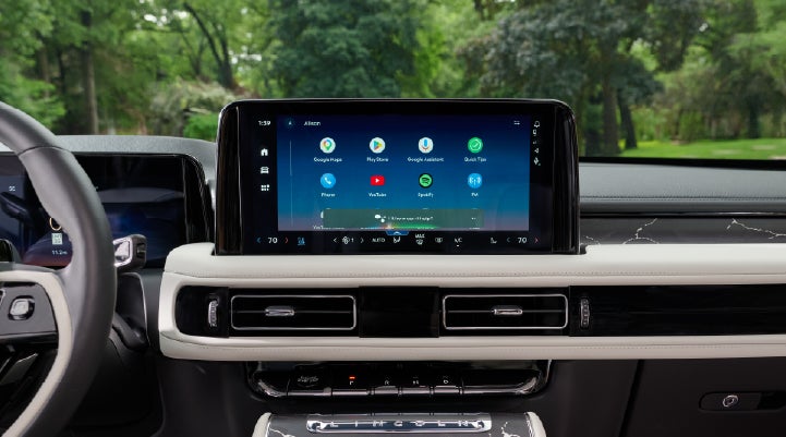 The center touchscreen inside a 2027 Lincoln Aviator® Black Label™ SUV | Seekins Lincoln in Fairbanks AK